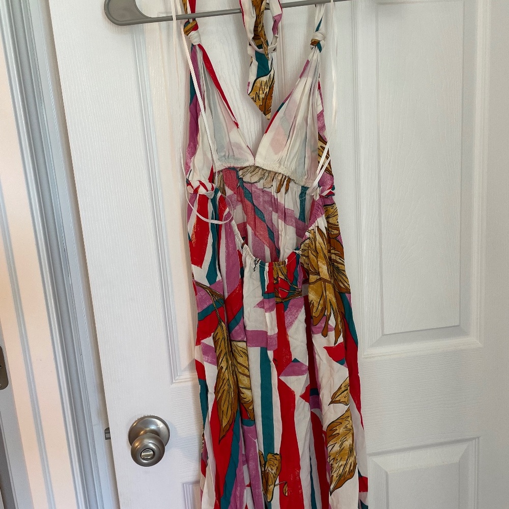 Aakaa halter full length dress